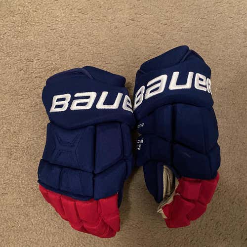 Blue Senior Bauer Supreme TotalOne MX3 13" Pro Stock Gloves
