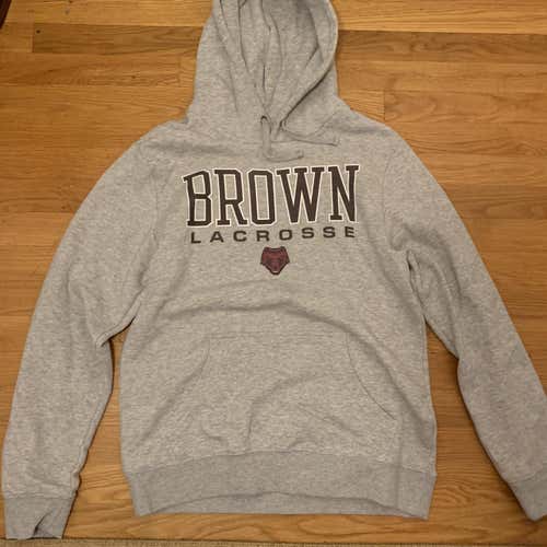 Men’s Brown Lacrosse Team Issued Hoodie- Medium