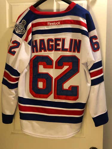 Carl Hagelin 2014 Stanley Cup Finals New York Rangers Away Jersey - Size 48 (Medium)