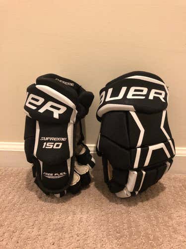 Black Senior Bauer Supreme 150 Gloves 13"