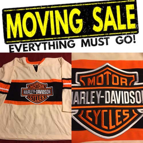 MOVING SALE - RARE Harley Davidson Motorcycle Hockey 56 Pro Sock Jersey NEW