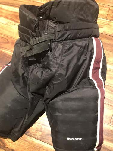 Black Senior Large Bauer Nexus Custom Pro Hockey Pants Pro Stock- Union College