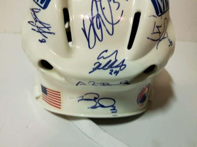 SPRINGFIELD FALCONS 04'05 AHL Team Signed Autographed Hockey Helmet w COA