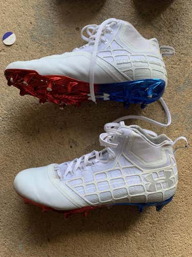 White Adult Men's 11 (Women's 12) Molded Cleats Under Armour
