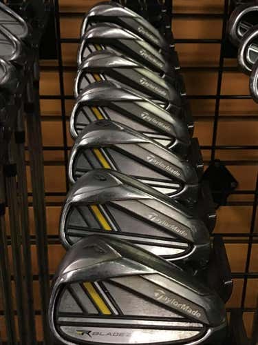 Used Taylormade Rocketbladez 4i-pw Steel Stiff Golf Iron Or Hybrid Sets