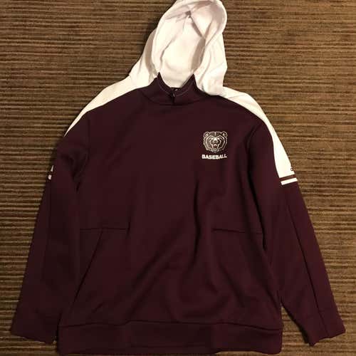 *Team Issued* Maroon Adidas Missouri State Baseball Hoodie Sweatshirt (XL/Large)