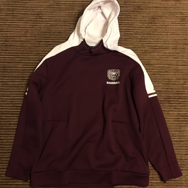 *Team Issued* Maroon Adidas Missouri State Baseball Hoodie Sweatshirt (XL/Large)