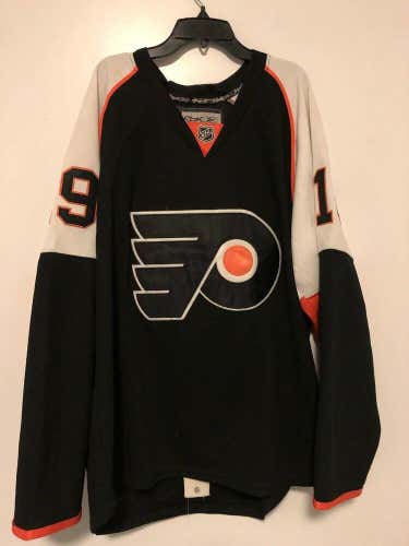 Scott Hartnell Philadelphia Flyers Reebok Jersey Sz 50 Black Fight Strap Stitch