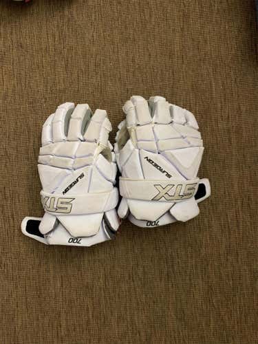 White  Player STX Surgeon 700 13" Lacrosse Gloves