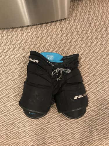 Black Intermediate Large Bauer Reactor 9000 Hockey Goalie Pants