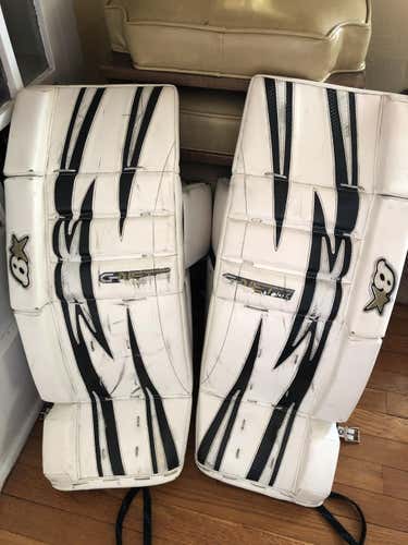 White Junior 27" Brian's G Netik Goalie Leg Pads