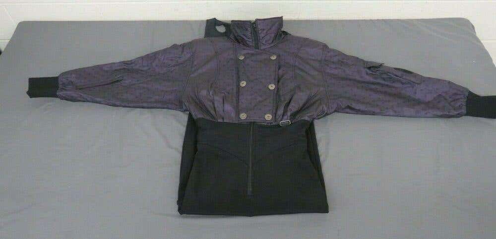 Vintage Nils Skiwear Fashionabl ePurple & Black Ski Suit Women's Size 12 GREAT