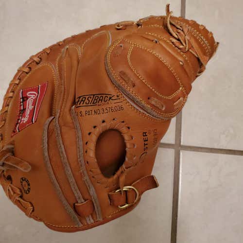 Orange lance Parish Rawlings Right Handed Catcher's RCM30 Baseball Glove 31.5"