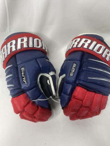 Used Warrior Alpha 13” Hockey Gloves - G82