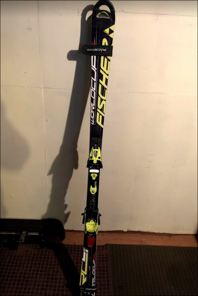 Men's Fischer Racing RC4 World Cup SL Skis With Bindings Max Din 18