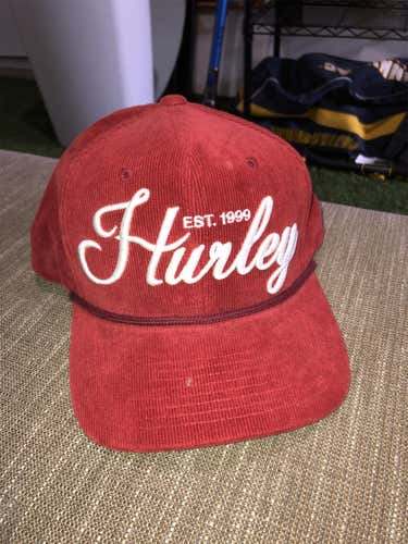 Used Hurley Hat - Corduroy (burgundy)