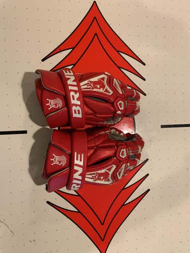 Red  Player Brine King V 13" Lacrosse Gloves