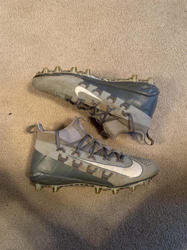 Gray Men's Molded Cleats High Top