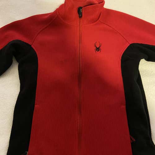 TSV Kid's Large Spyder Core Full Zip Up Fleece Steel Jacket Sweatshirt