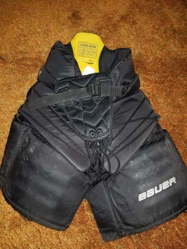 Black Junior Large Bauer Supreme One.7 Hockey Goalie Pants