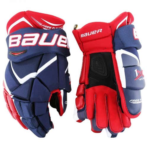 BRAND NEW Navy/Red/White Bauer Vapor 1X  Senior  Gloves 14"
