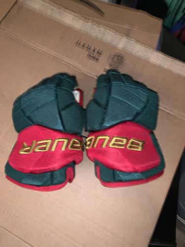 Bauer APX Pro Gloves 14" Pro Stock Minnesota Wild