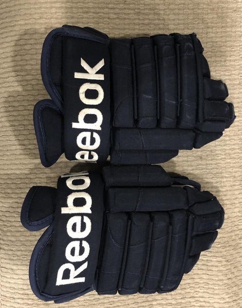 Winnipeg Jets Blue Senior Reebok 4-Roll pro Gloves 14" Pro Stock