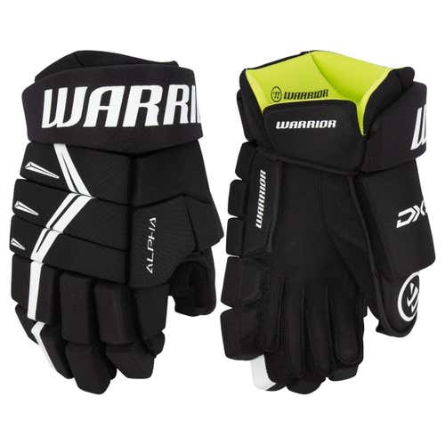 BRAND NEW Black Senior Warrior ALPHA DX5 Gloves 15"