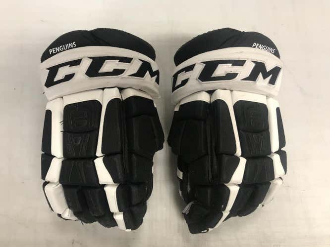 CCM Crazy Light Pro Stock Hockey Gloves 15" Black PENGUINS 4019