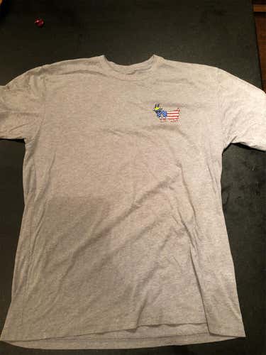 Gray Men's Large Goat USA Patriot Shirt