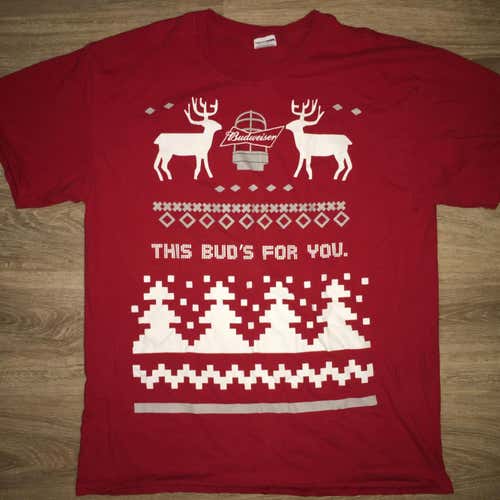 (Large) Budweiser Light the Lamp Holiday Shirt