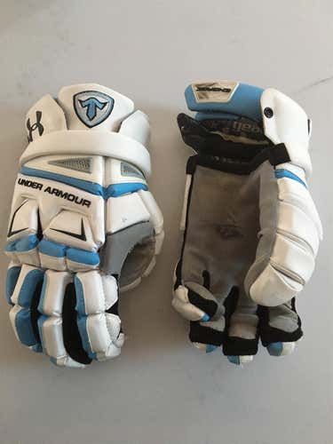 White  Player Under Armour Engage 13" Lacrosse Gloves