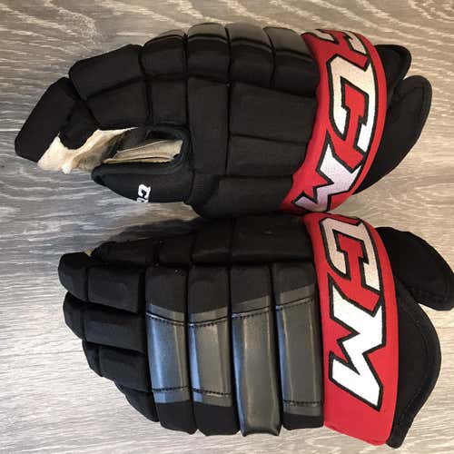 Black Senior CCM Pro Model 14" Pro Stock Gloves