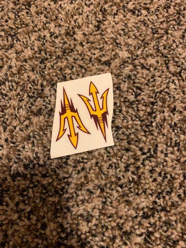 ASU SUN DEVILS Pro Stock ADI Pitchfork Helmet Decals