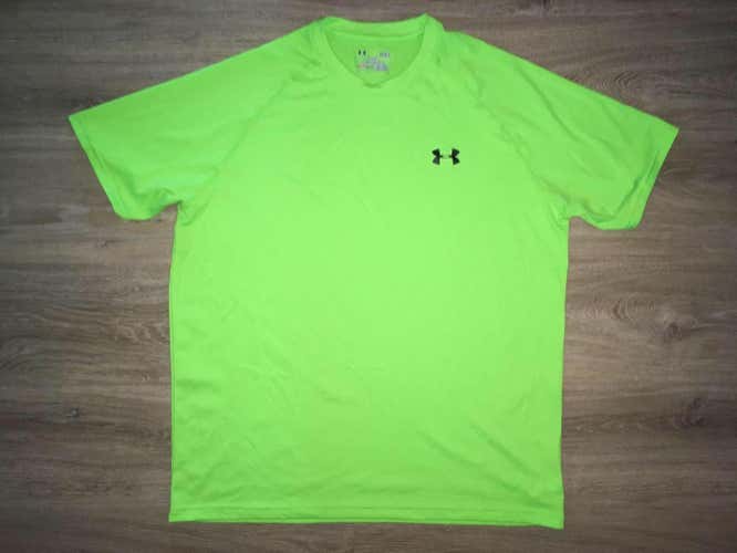 (Large) New Under Armour High Visibility Heatgear Dry Fit Shirt
