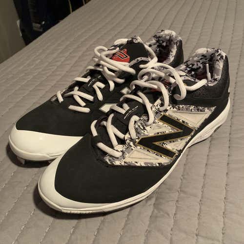 Black Men's Metal Cleats Low Cut