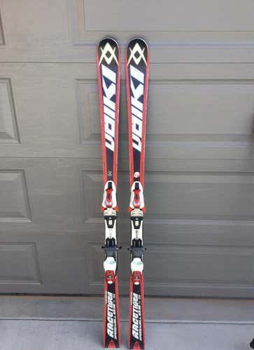 Unisex Volkl Racing Racetiger GS Speedwall WC Skis With Bindings Max Din 10
