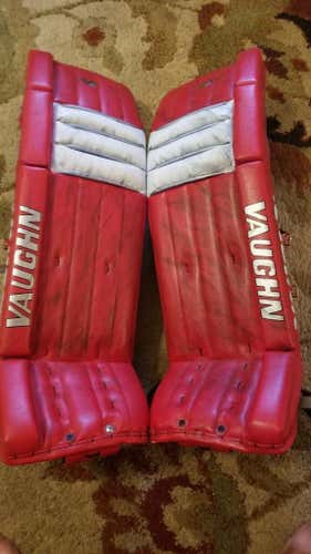 Red Senior 37" Vaughn Velocity V4 Pro Stock Goalie Leg Pads