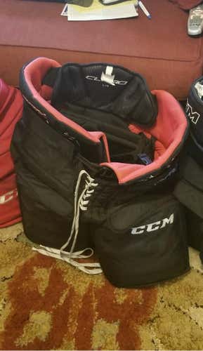 Black Senior Large CCM CL Pro Pro Stock Hockey Goalie Pants