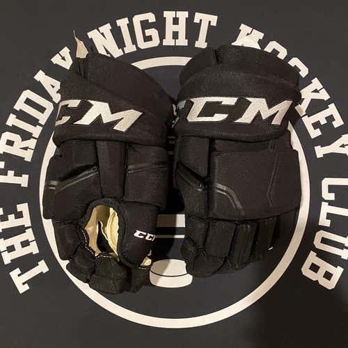 (NEW) CCM HGQL 14" BLACK PRO STOCK GLOVES W/SHOT BLOCKERS