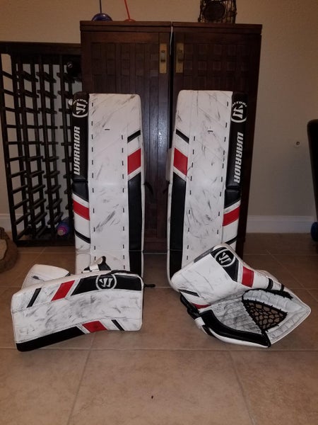 White/Red/Black Senior 32+1.5" Warrior Regular Ritual G3 Senior Goalie Full Set