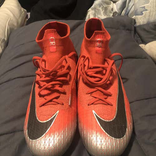 Red Men's Molded Cleats Nike Mercurial Superfly 6 Elite FG Cleats