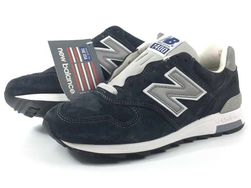 NEW BALANCE x J.CREW 1400 Classic Running 9.5 Navy Blue Grey Made In USA M1400NV