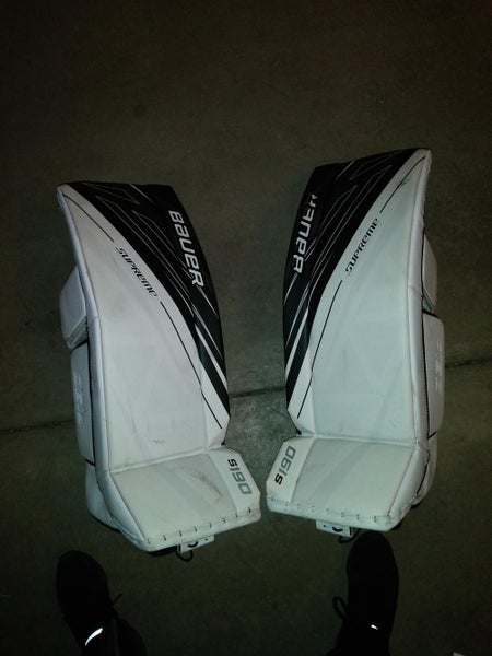 Black Senior 35" Bauer S190 Goalie Leg Pads Pro Stock