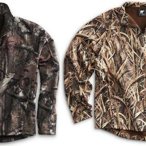 White Bear Mossy Oak Camo Pullover Long Sleeve 1/4 Zip Soft Shell 4651