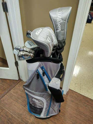 Wilson Profile XLS Ladies Complete Set Cart Bag Driver Wood Hybrid Irons Putter