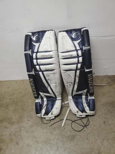 Blue Senior 35" Vaughn Velocity V3 Goalie Leg Pads Pro Stock