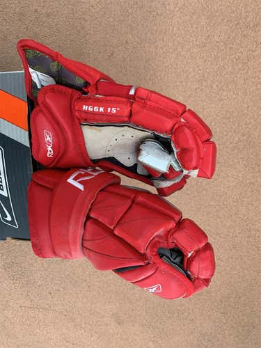 Red Senior Reebok 6K 15" Gloves