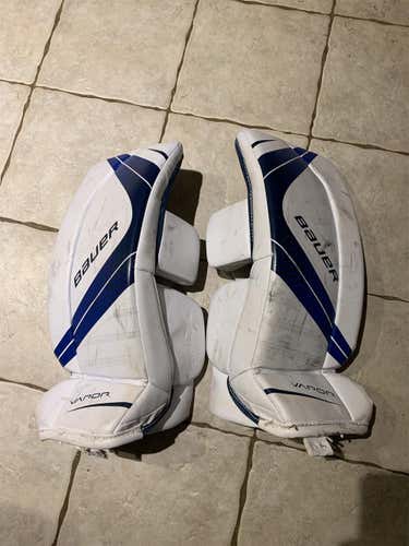 Blue Junior 24" Bauer Vapor X700 Goalie Leg Pads
