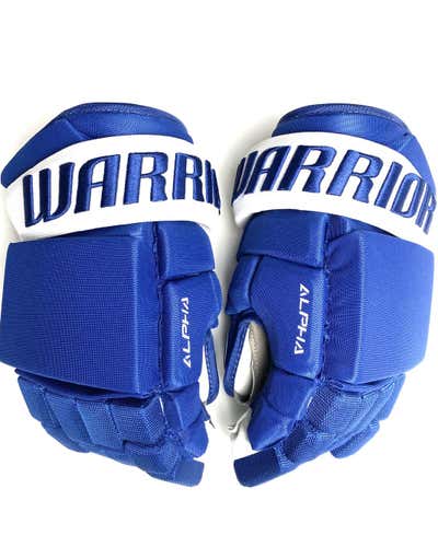 NEW Warrior Alpha Qx Gloves 13’ Blue/White w Shot Blocker